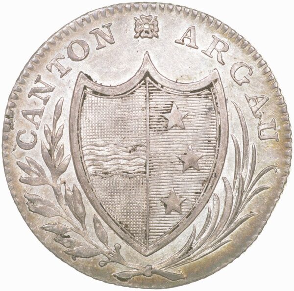 1032_1 Aargau, 10 Batzen, 1818, unz-