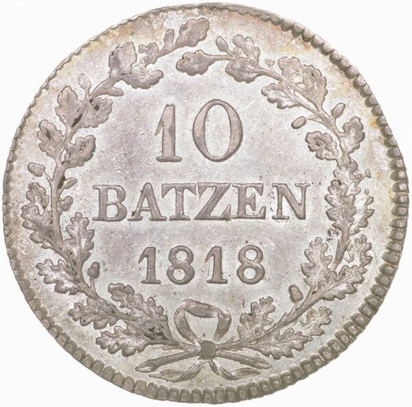 Aargau, 10 Batzen, 1818, unz-