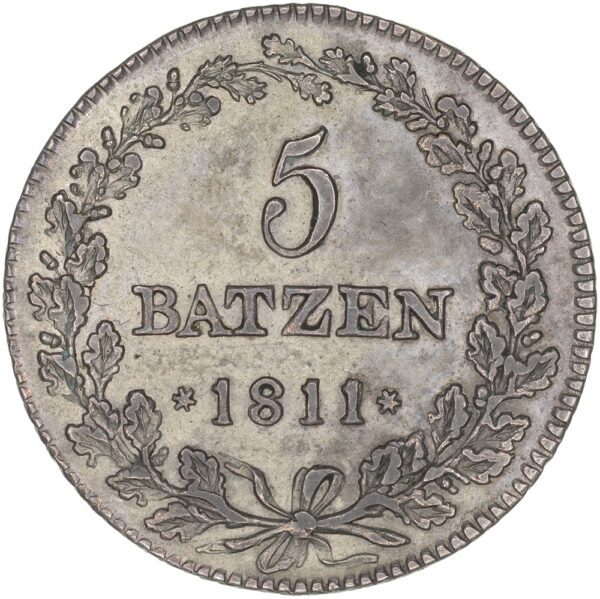 Aargau, 5 Batzen, 1811, unz-