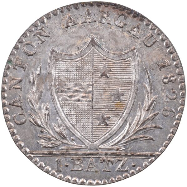 1039_1 Aargau, 1 Batzen, 1826, unz/stgl