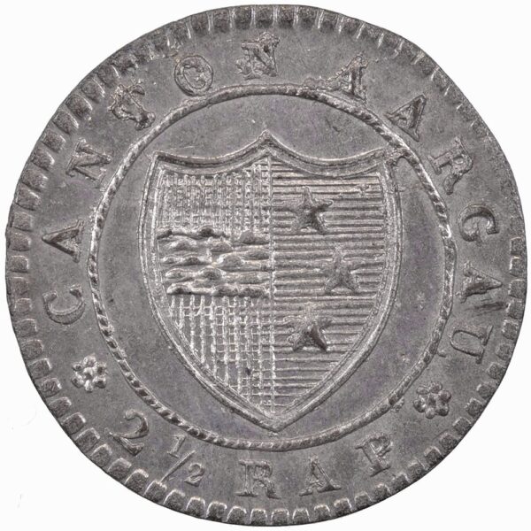 1052_1 Aargau, 2 1/2 Rappen, 1831, stgl