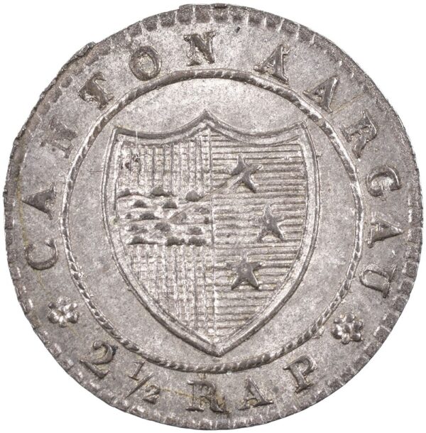 Aargau, 2 1/2 Rappen, 1831, stgl