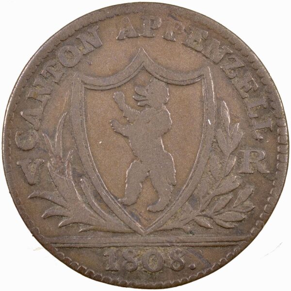 1071_1 Appenzell Ausserhoden, 1 Batzen, 1808, ss