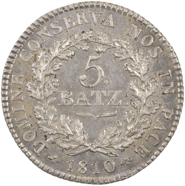 Basel, 5 Batzen, 1810, unz/stgl