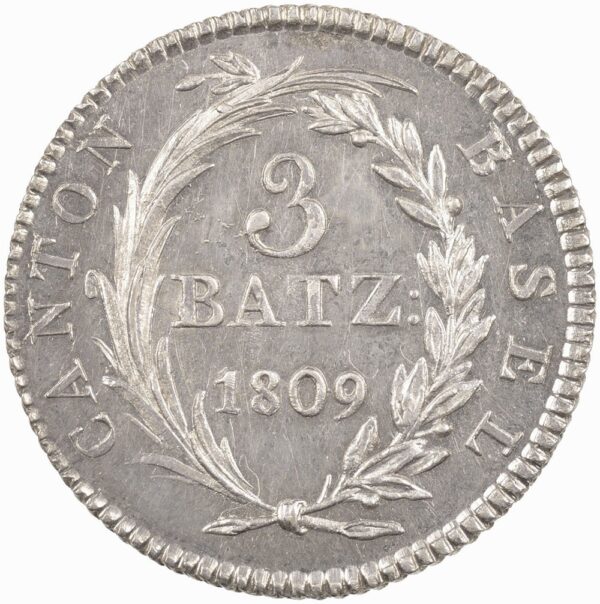 Basel, 3 Batzen, 1809, unz