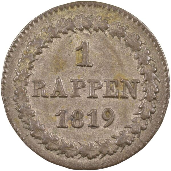 Bern, 1 Rappen, 1818, stgl