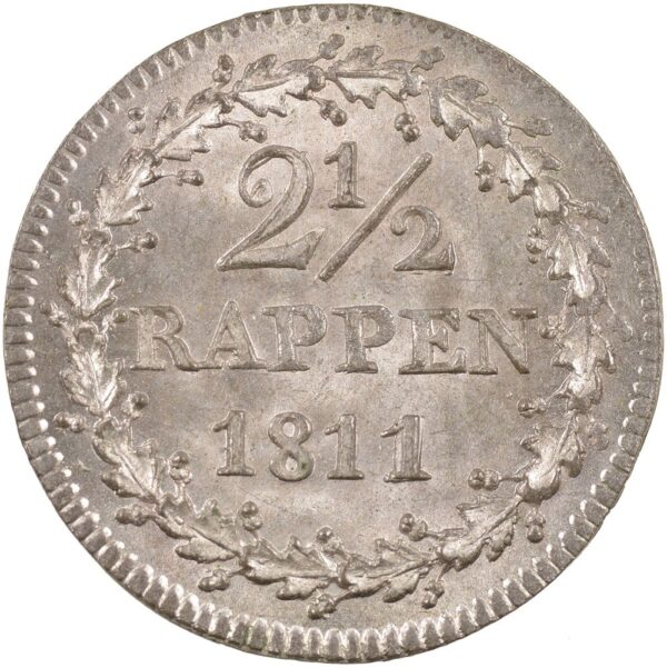 Bern, 2 1/2 Rappen, 1811, stgl