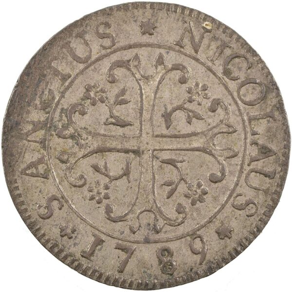 Freiburg, 1/2 Batzen, 1789, vz-unz