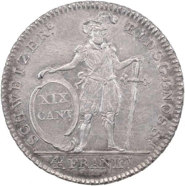 Freiburg, 4 Franken, 1813, unz