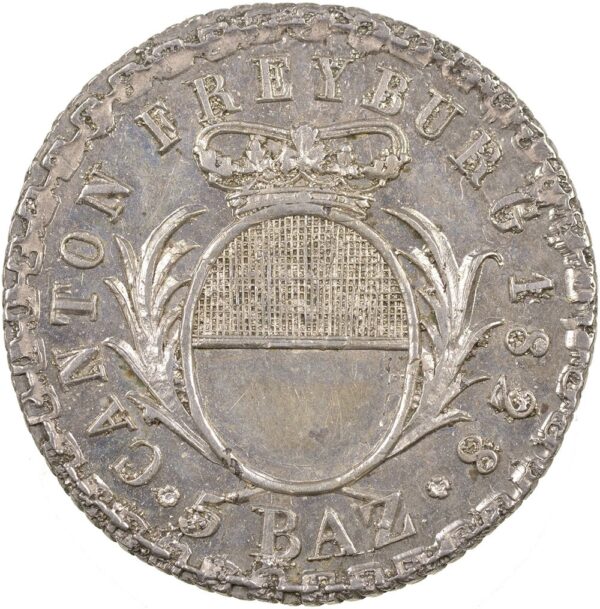 1264_1 Freiburg, 5 Batzen, 1828, unz-