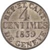 Genéve, 4 Centimes, 1839, unz