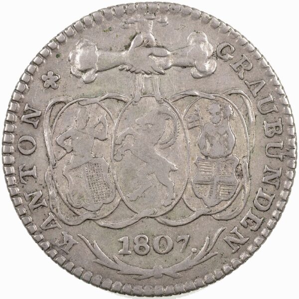 1319_1 Graubünden, 5 Batzen, 1807, ss-vz