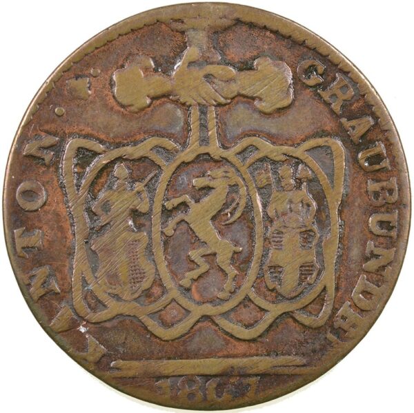 1327_1 Graubünden, 1 Batzen, 1807, ss