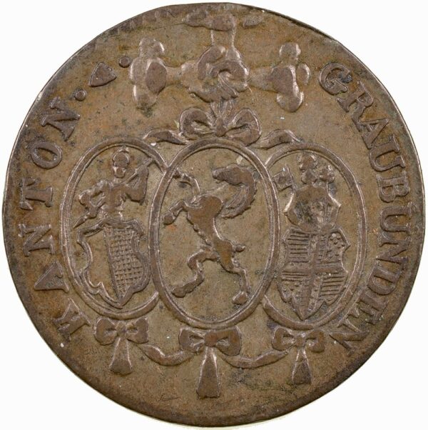 1329_1 Graubünden, 1/2 Batzen, 1812, ss-vz