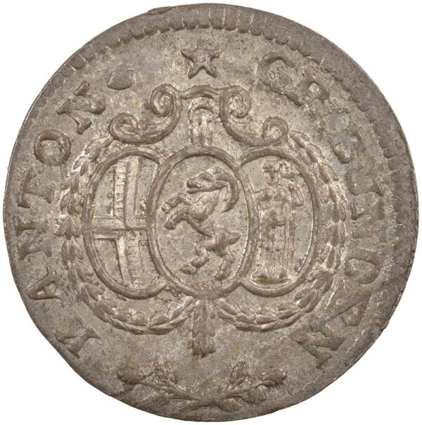 1331_1 Graubünden, 1/6 Batzen, 1807, unz/stgl