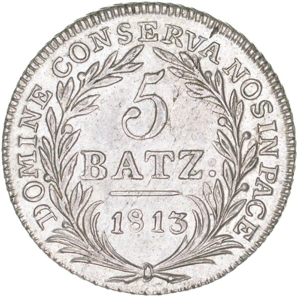 Luzern, 5 Batzen, 1813, unz-