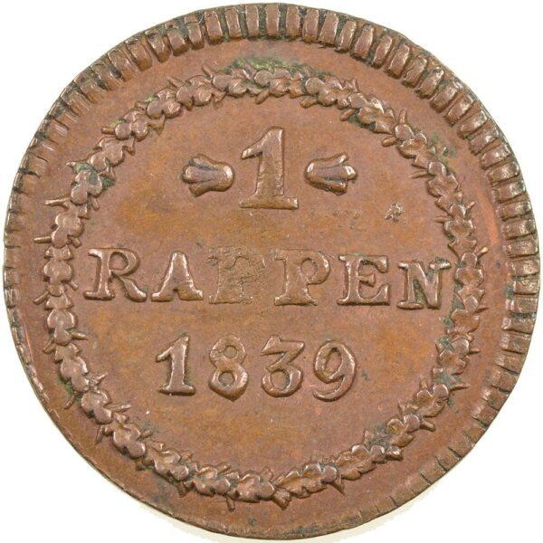 Luzern, 1 Rappen, 1839, unz-