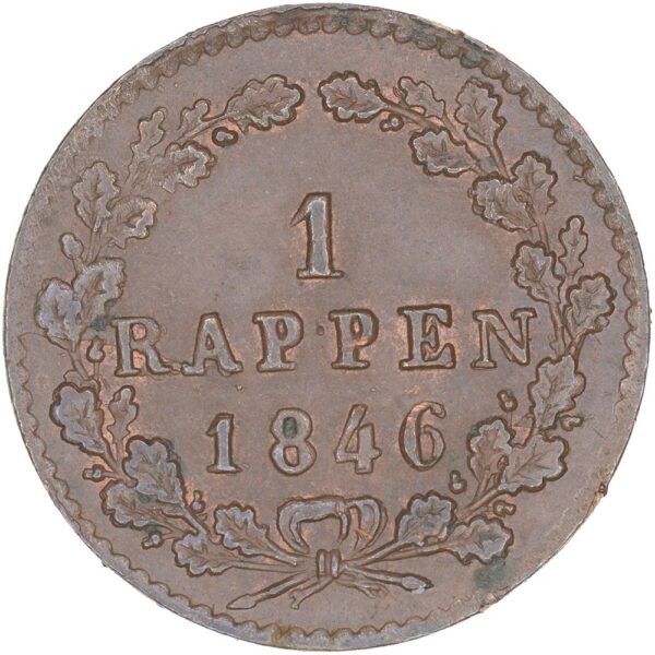 Luzern, 1 Rappen, 1846, unz-