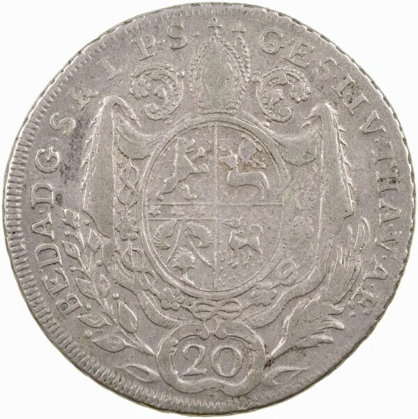 St. Gallen/Abtei, 20 Kreuzer, 1774, ss