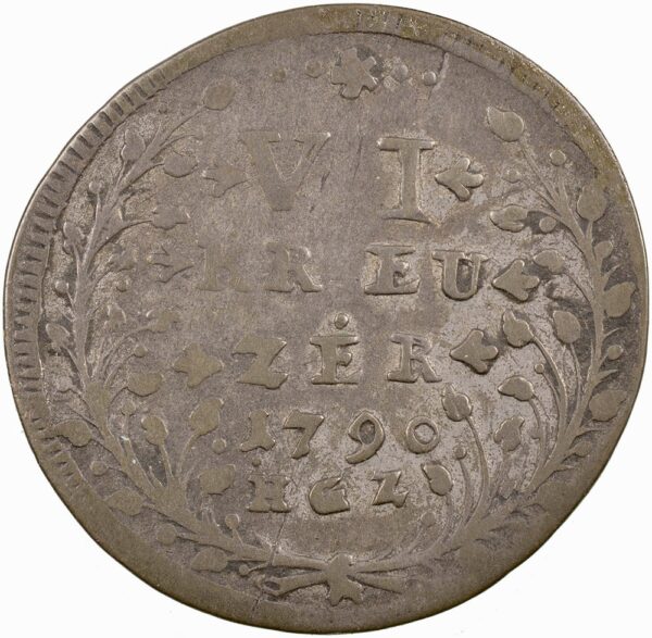 St. Gallen, 6 Kreuzer, 1790, s-ss
