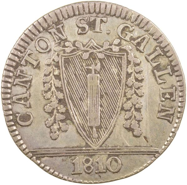 1483_1 St. Gallen, 5 Batzen, 1810, ss