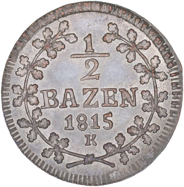 St. Gallen, 1/2 Batzen, 1815, unz/stgl