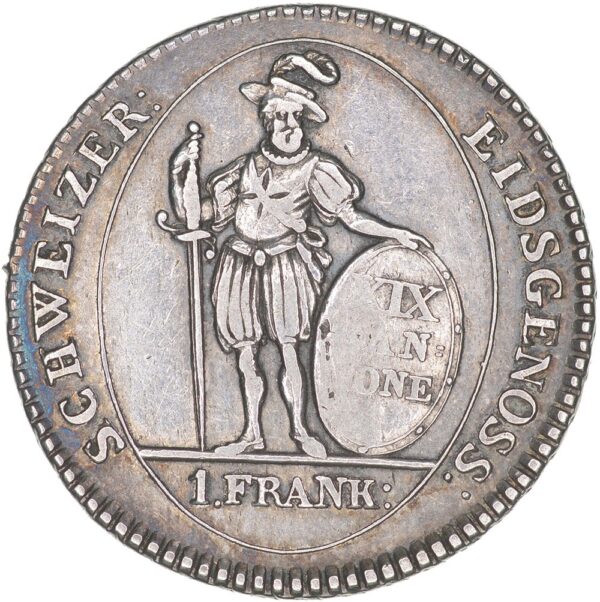 1558_1 Solothurn, 1 Franken, 1812, vz