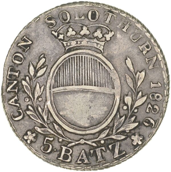 1561_1 Solothurn, 5 Batzen, 1826, ss-vz