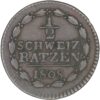 Thurgau, 1/2 Batzen, 1808, ss-vz