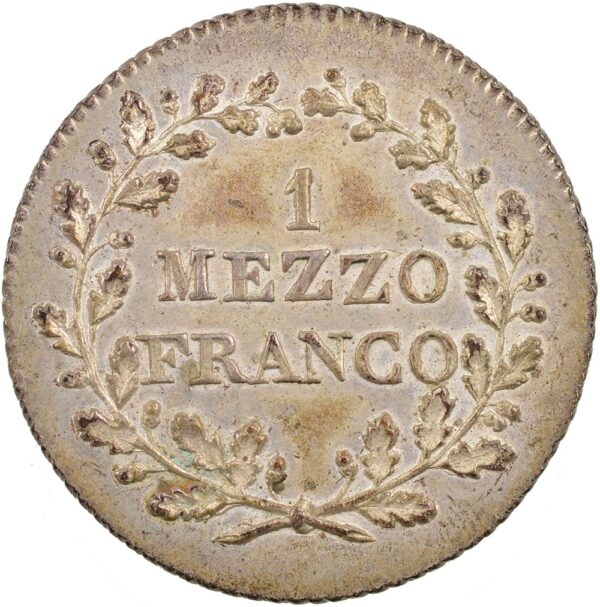 Ticino, 1/2 Franken, 1835, unz/stgl