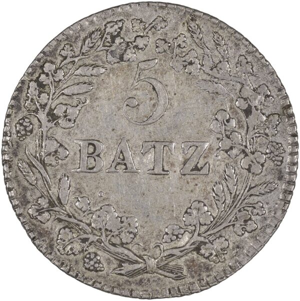 Waadt, 5 Batzen, 1814, ss