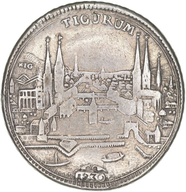 Zürich, 1/2 Taler, 1736, ss