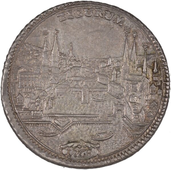 Zürich, 1/2 Taler, 1768, vz-unz