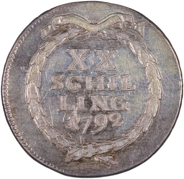 Zürich, 20 Schilling, 1792, vz