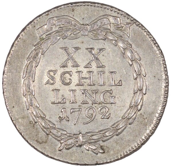 Zürich, 20 Schilling, 1792, unz-
