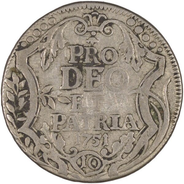 Zürich, 10 Schilling, 1751, ss