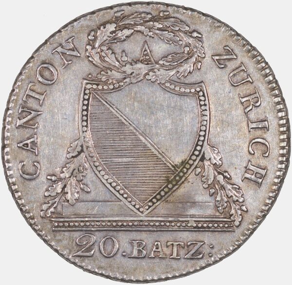 1754_1 Zürich, 20 Batzen, 1826, vz-unz