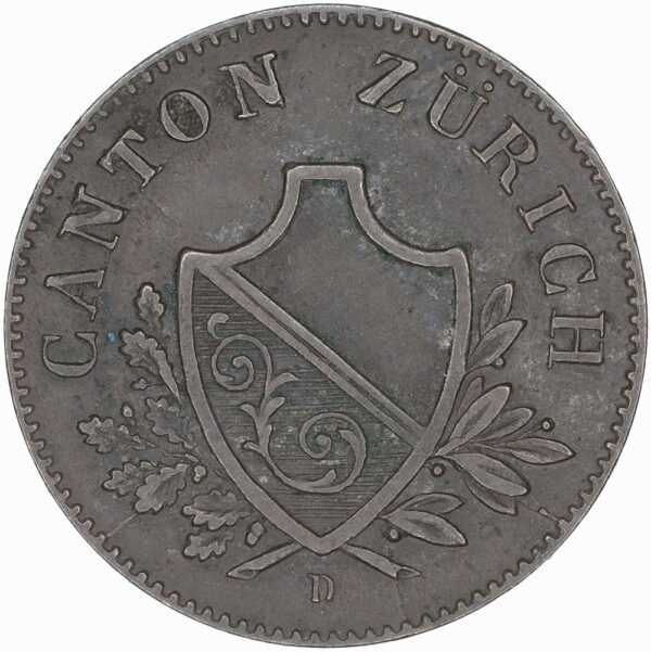 Zürich, 2 Rappen, 1842, vz