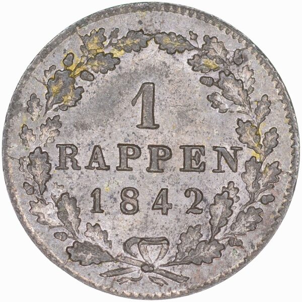 Zürich, 1 Rappen, 1842, stgl