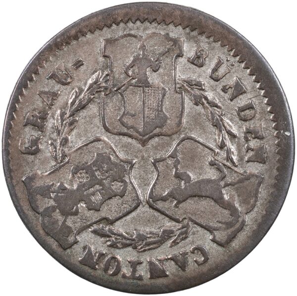 1777_1 Graubünden, 1/2 Batzen, 1836, vz-unz