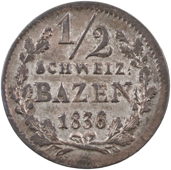 Graubünden, 1/2 Batzen, 1836, vz-unz