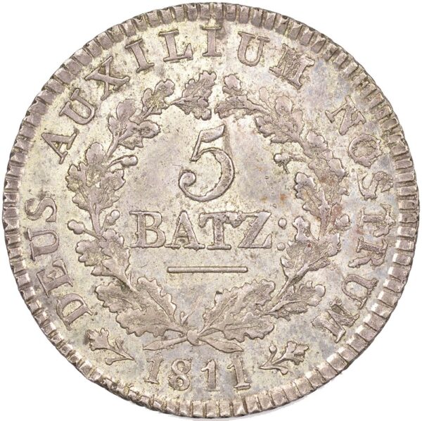 Freiburg, 5 Batzen, 1811, vz-unz