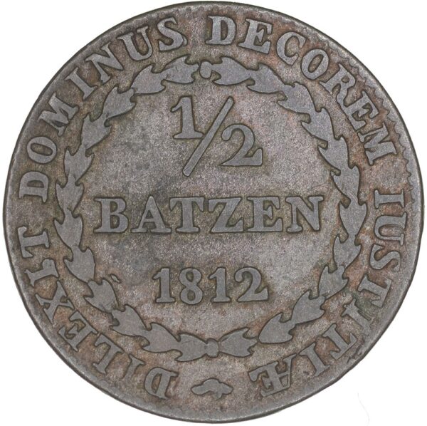 Obwalden, 1/2 Batzen, 1812, ss-vz