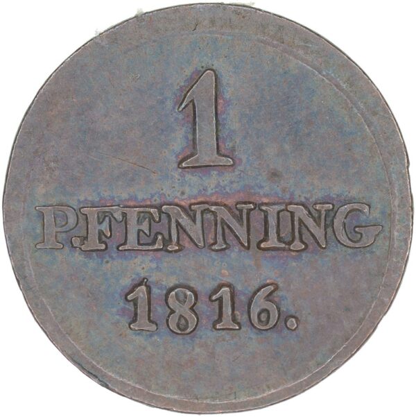 Appenzell Ausserrhoden, Pfennig, 1816, unz/stgl