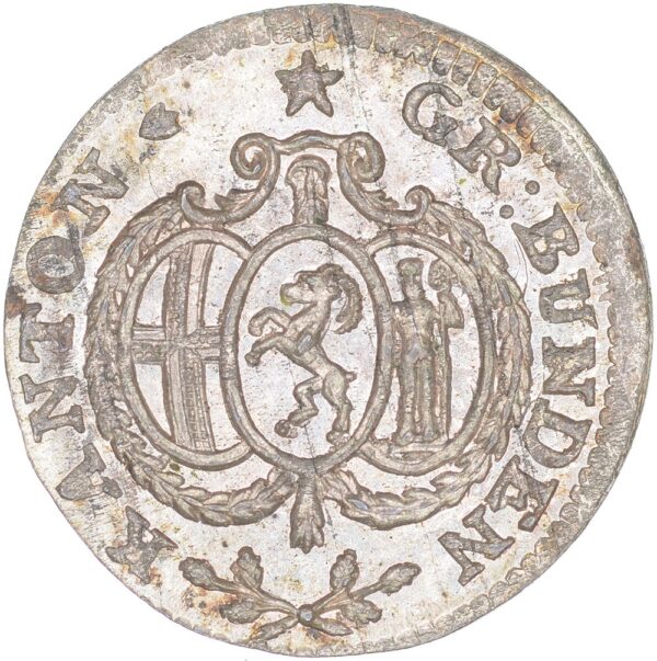 1825_1 Graubünden, 1/6 Batzen, 1807, stgl