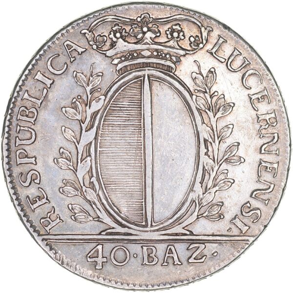 1848_1 Luzern, 40 Batzen, 1796, vz