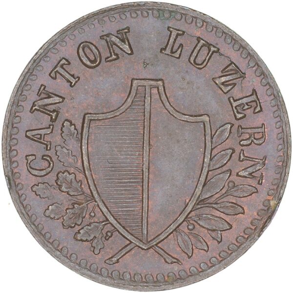 1865_1 Luzern, 1 Rappen, 1843, unz/stgl