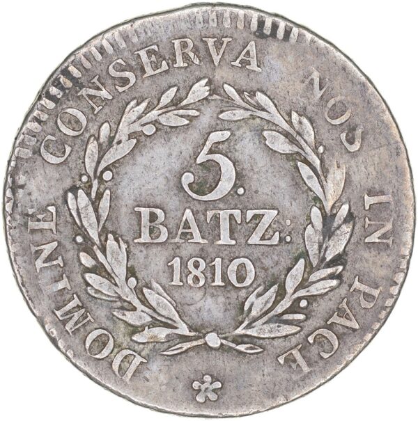 Luzern, 5 Batzen, 1810, vz