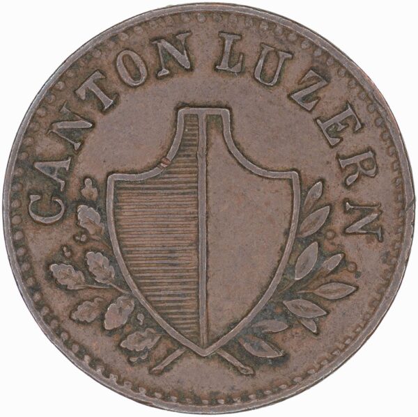 Luzern, 1 Rappen, 1843, vz