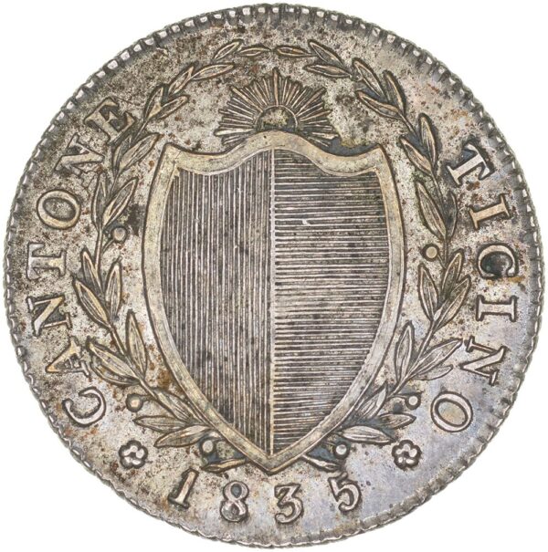 Ticino, 1/2 Franken, 1835, vz-unz